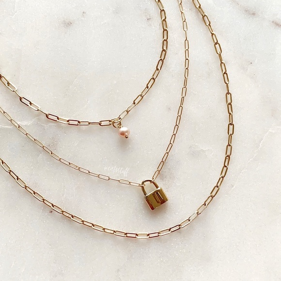 Petite Padlock Necklace - Picture 4 of 8